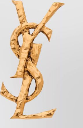 Saint Laurent textured metal cassandre single earring