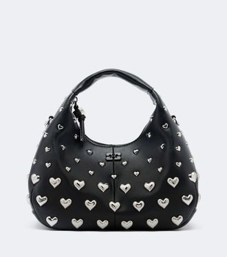 Ganni Mini studded top-handle bag