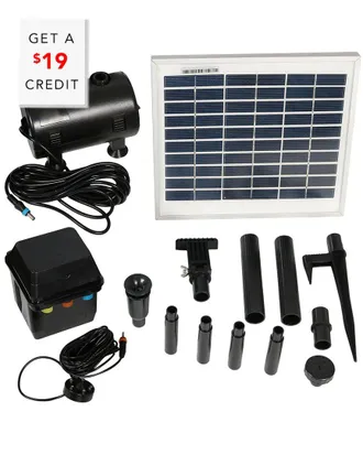 Sunnydaze Solar Pump and Panel Kit with Battery Pack and LED Light with $19 Credit