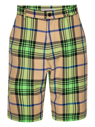 Henrik Vibskov plaid-pattern shorts - unisex - Fabric - S - Blue
