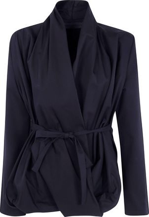 Maria Calderara Shirt Cotton Twill Drapped Shirt