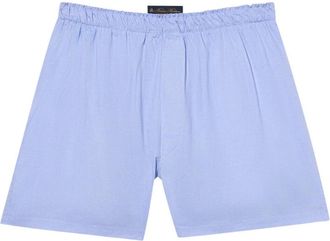 Brooks Brothers Micro Effect Katoenen Boxershorts - Heren - Onderbroek - Blauw - M - Katoen - Ondergoed