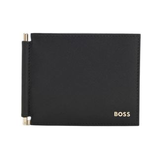 HUGO BOSS GB 6cc kaarthouder - Heren - Accessoires - Zwart - Maat: ONE Size Leer