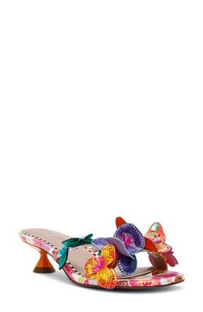 Betsey Johnson Beatriz Flower & Butterfly Sandal in White Multi at Nordstrom, Size 9.5
