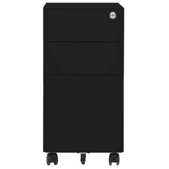 Berkfield Home Mobile File Cabinet Black 30x45x59 cm Steel | Size: 30 x 45 x 59 cm