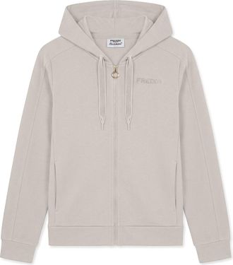 Freddy Felpa Regular Donna con Cappuccio e Zip, Fondo Asimmetrico