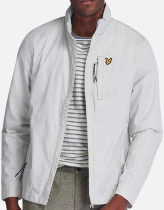 Lyle & Scott Mens Lyle & Scott JK1220V Mens Funnel Neck Jacket Casual Padded Lightweight Warm Coat - Grey - Size: Regular/36
