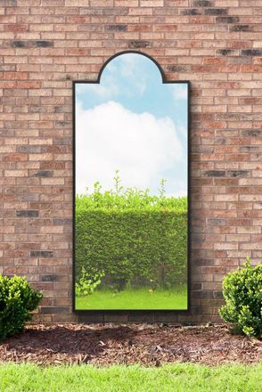 MirrorOutlet Black Modern Wall & Leaner Garden Mirror 75x 33 190x85cm | Size: 1 Pack