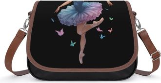 Generic Ballet Butterflies Crossbody Bags for Women Shoulder Messenger Bag Purse Handbags