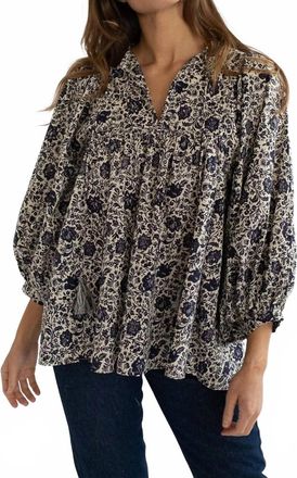 Mille Womens Charlie Top In Indigo Floral
