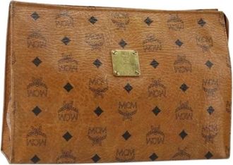 MCM Pre-owned Clutches, female, Brown, Size: ONE SIZE Pre-owned Clutch Bag