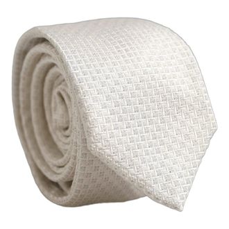 Dolce & Gabbana Stropdas - Heren - Accessoires - Wit - Maat: ONE Size Zijde