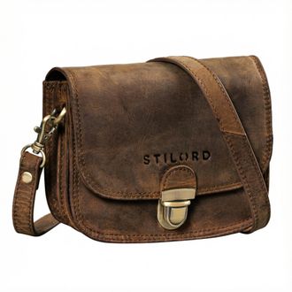 STILORD Maribel Mini Leather Cross Body Bag Women Vintage Genuine Leather Shoulder Handbag Small Clutch Purse with Detachable Strap for Evening Party Daily Le