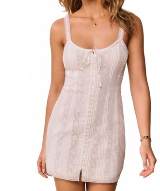 LoveShackFancy Aster Mini Dress In White