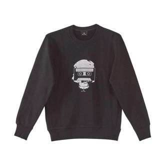 Paul Smith Sweatshirts, male, Black, Size: XL Skull Tape Sweatshirt