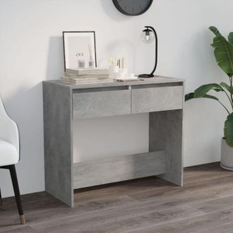 vidaXL Console Table Concrete Grey 89x41x76.5 cm Steel Vidaxl