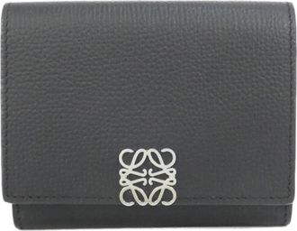 Loewe Black Leather Wallet (Tri-Fold) (Pre-Owned)