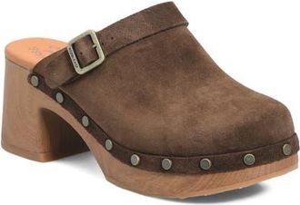 Kork-ease Tess Studded Clog in Dark Brown Suede at Nordstrom, Size 11