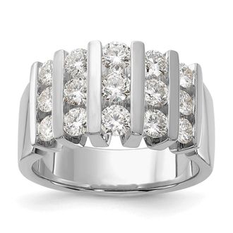 Diamond2Deal 14k Gold Lab Grown Diamond Wedding Band Ring 1.5Ct Clarity- VS Color- G-H