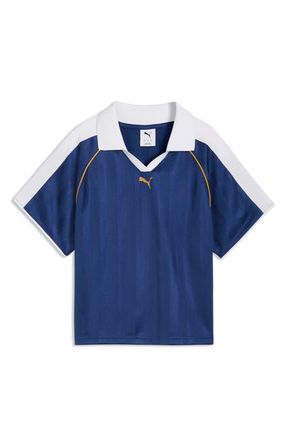 Puma T7 Relaxed Soccer Polo in Blue Jewel at Nordstrom, Size X-Small