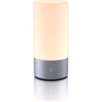 OEM L&aacute;mpara De Mesita De Noche Led T&aacute;ctil Con 256 Colores Rgb Y Brillo Ajustable - Gris