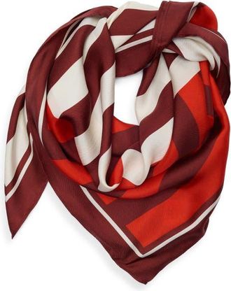 Madewell Medium Silk Bandana in Dusty Merlot at Nordstrom