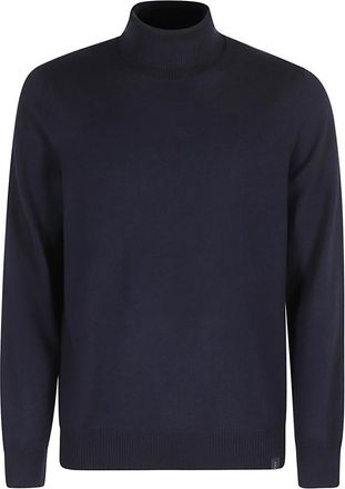 Fay Turtleneck Trui - Heren - Coltruien - Blauw - 2XL - Wol - Truien & Vesten
