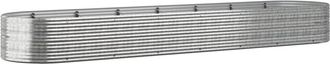 vidaXL Vidaxl - Jardinera Arriate Acero Recubrimiento Polvo Plata 584x140x68 Cm