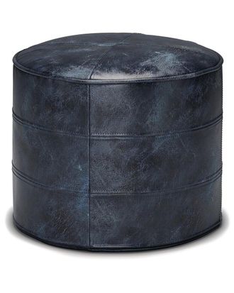 Simpli Home Connor Boho Round Pouf