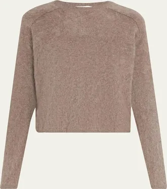 Lisa Yang Fride Short-Sleeved Mock-Neck Cashmere Sweater