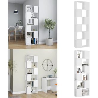 vidaXL Libreria/Divisorio Bianco 60x24x186 cm - Scaffale - Armadio