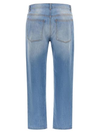Moschino Logo-Patch Cotton Jeans - Blue