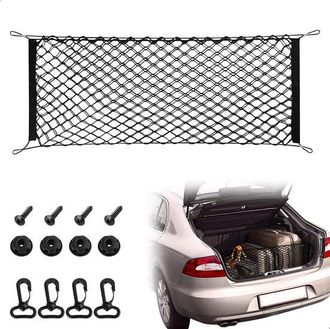 OEM Red Para Equipaje, Coche, Autocaravana, Red Para Maletero, 110 X 40 Cm, Red El&aacute;stica De Doble Capa Para Maletero