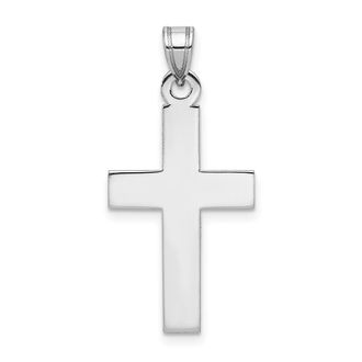 Diamond2Deal 14k White Gold Cross Pendant