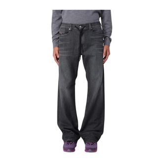 Diesel Wide Jeans, male, Gray, Size: W36 Wide Leg Jeans