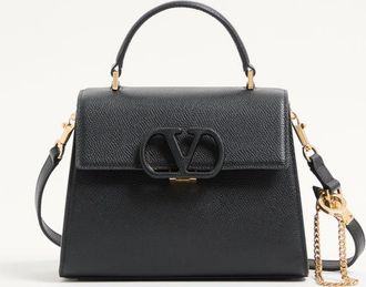 Valentino Garavani Valentino Garavani Vsling Small Handbag In Grainy Calfskin Woman BLACK UNI