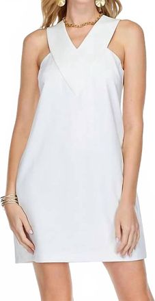 Jade Yoga V-Yoke Halter Mini Dress In White