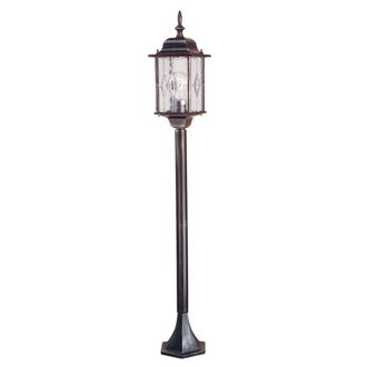 Netlighting Wexford 1 Light Outdoor Bollard Lantern Black Silver IP43 E27