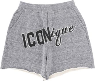 Dsquared2 Iconique Grey Raw Edge Shorts