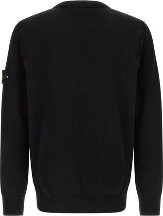Stone Island Organic Cotton Crewneck Sweater - Black
