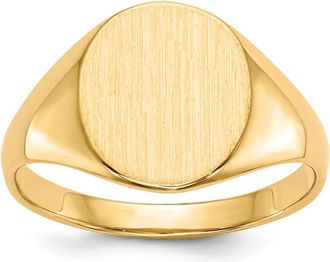 Diamond2Deal 14k Yellow Gold Open Back Signet Ring