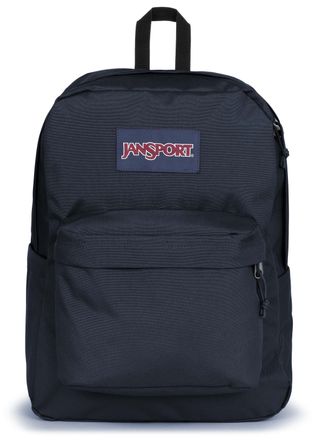 Jansport Freizeitrucksack JANSPORT SuperBreak Plus, Damen, Gr. B/H/T: 33cm x 42,5cm x 21,6cm, blau (navy), Polyester, Basic, Rucks&auml;cke Freizeitrucksack, im sch
