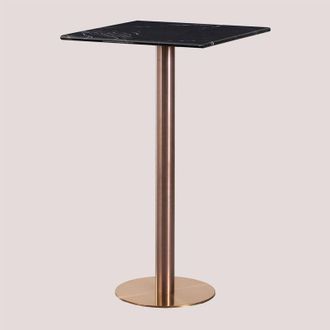 Sklum Tavolo Alto Quadrato da Bar in Marmo (60x60 cm) Cosmopolitan SKLUM Oro Rosa
