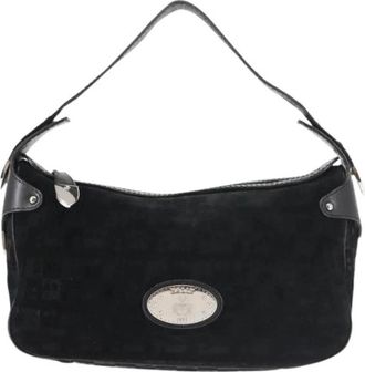 Bally Pre-owned Su&egrave;de Schoudertas - Dames - Vintage Schoudertas - Zwart - ONE Size - Su&egrave;de - Vintage