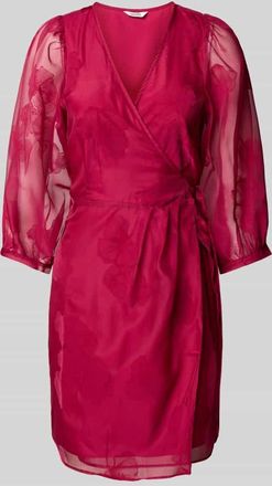 Mbym mbyM Wickelkleid mit 3/4-Arm Modell Dovie in Bordeaux, Gr&ouml;&szlig;e XS