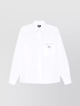 Fendi cotton boxy fit long sleeve shirt