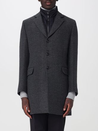 Fay Short Wool-Blend Coat with Quilted and Removable Inner Vest