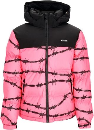 Iuter Roze Barbwire Puff Donsjas - Heren - Gewatteerde jassen - Veelkleurig - XL - Polyester - Jassen