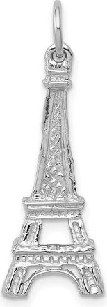 Diamond2Deal 14k White Gold Solid Polished Eiffel Tower Charm