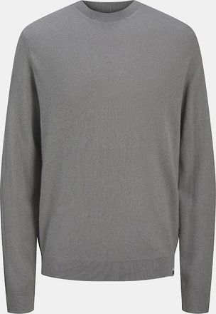 Jack & Jones Jack & Jones Mens Brooks Relaxed Fit Cashmere Blend Sweater Crew Sweatshirt - Grey - Size: 36